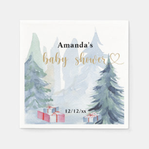 Serviette En Papier Noël d'hiver - Baby shower