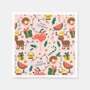 Serviette En Papier Noël drôle