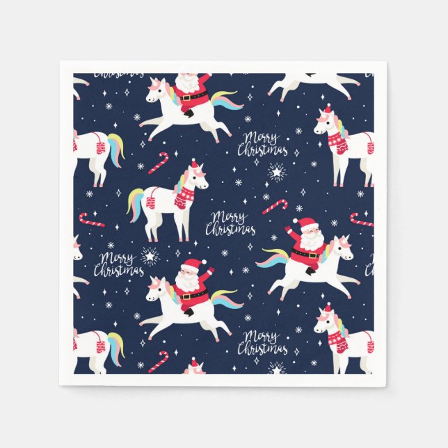 Serviette En Papier Noël drôle (Devant)