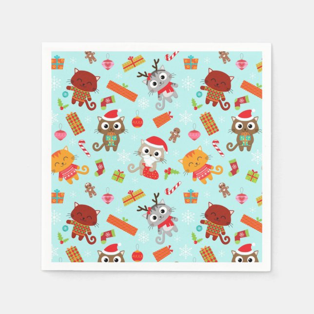 Serviette En Papier Noël drôle (Devant)