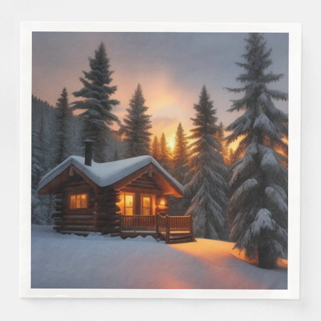 Serviette En Papier Noël du pays (Devant)