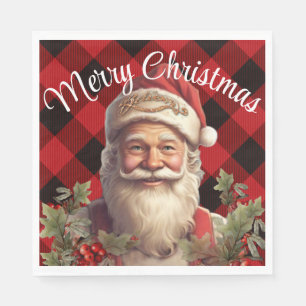 Serviette En Papier Noël du Père Noël Saint Nicolas