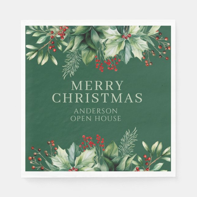 Serviette En Papier Noël élégant  (Devant)