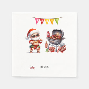 Serviette En Papier Noël en juillet avec la soirée barbecue du PÈRE NO