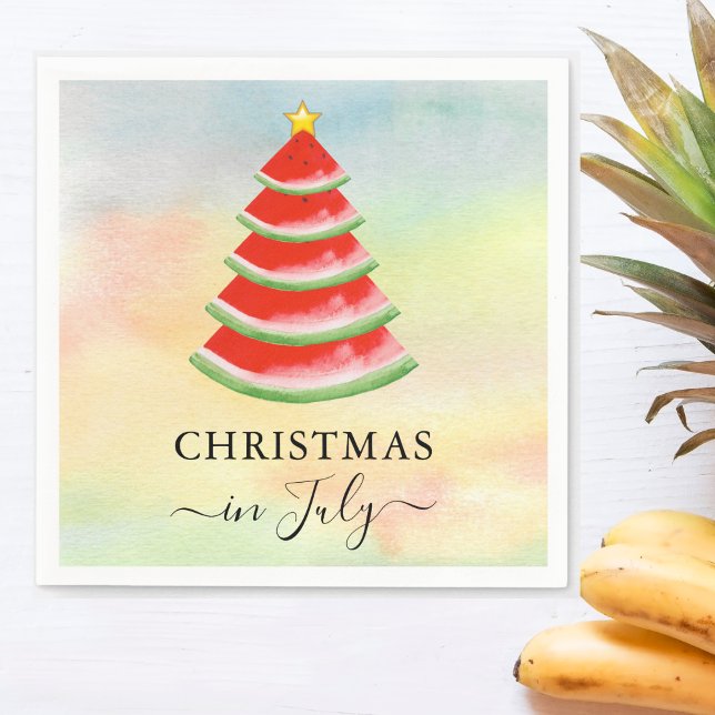 Serviette En Papier Noël en Juillet Pastèque (Créateur téléchargé)