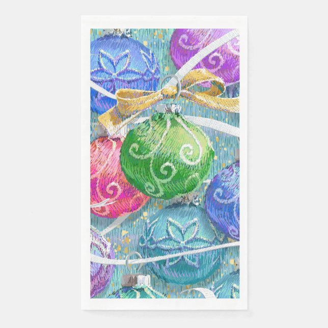 Serviette En Papier Noël festif (Devant)