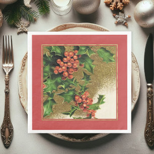 Serviette En Papier Noël Festif du Père Noël Vintage