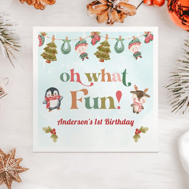 Serviette En Papier Noël Fête d'anniversaire (Créateur téléchargé)