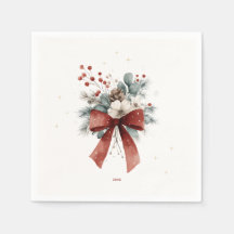 Noël Fête de dîner Ruban Floral