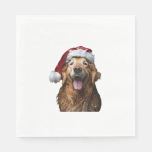 Serviette En Papier Noël Golden Retriever