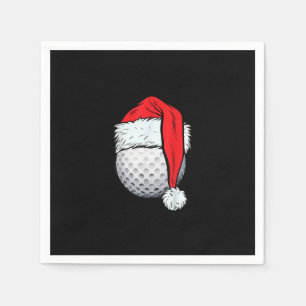 Serviette En Papier Noël Golf Ball Père Noël T Casquette Funny Spor