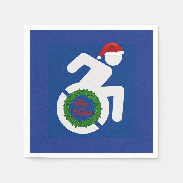 Serviette En Papier Noël Handicapé (Devant)