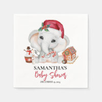 Noël hiver Père Noël bébé Eléphant Douche