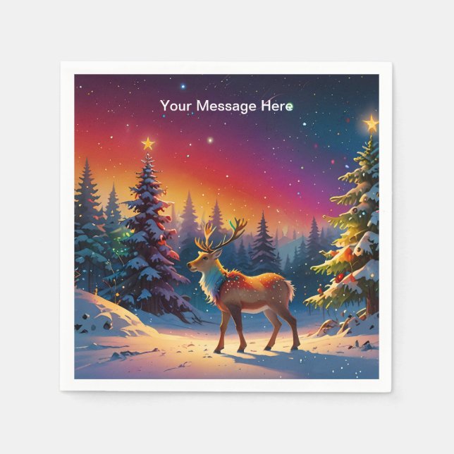 Serviette En Papier Noël hiver Wonderland (Devant)