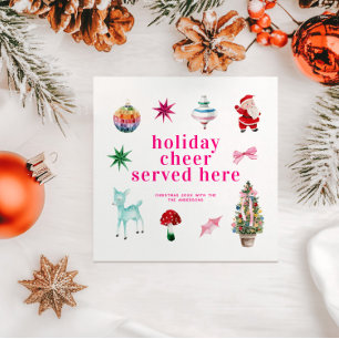 Serviette En Papier Noël kitsch La Soirée De Vacances Servie Ici