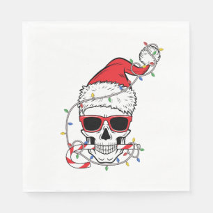 Serviette En Papier Noël-Lumière-Squelette-Crâne