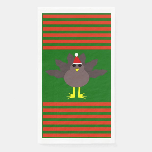 Serviette En Papier Noël mignon Turquie (Devant)