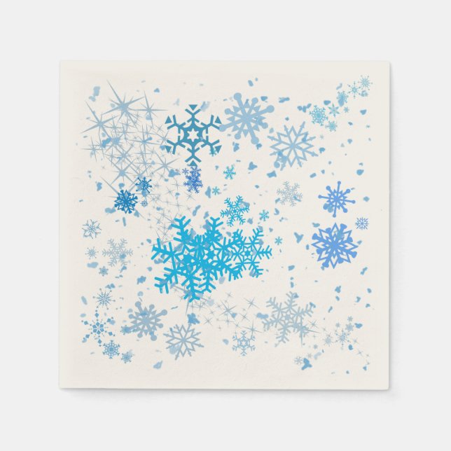 Serviette En Papier Noël neige (Devant)