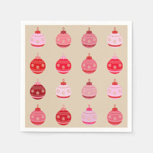 Serviette En Papier Noël Ornements vintages