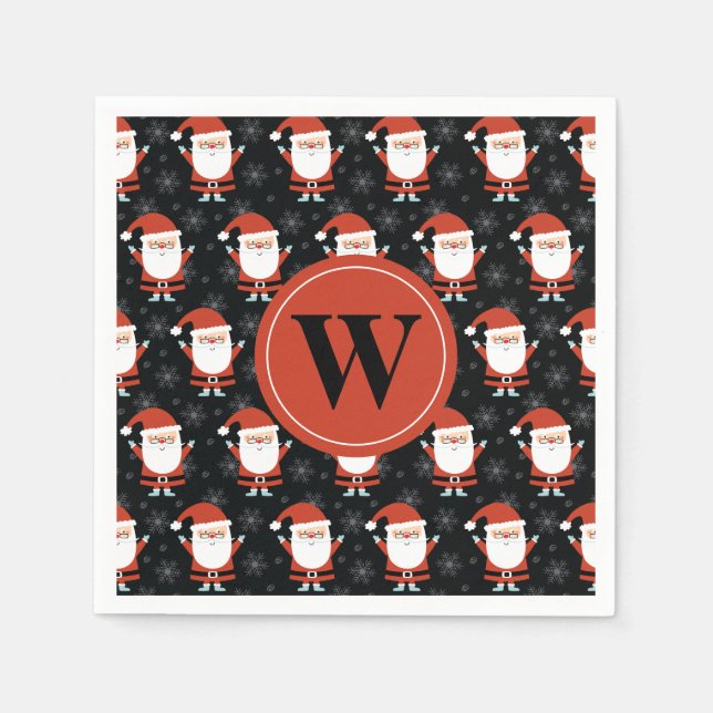 Serviette En Papier Noël père Noël (Devant)