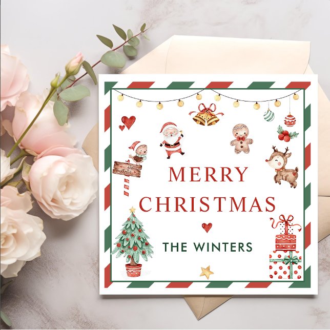 Serviette En Papier Noël père Noël (Créateur téléchargé)