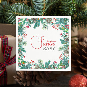 Serviette En Papier Noël Père Noël Baby Genre Neutre