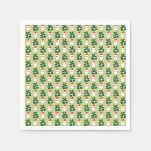 Serviette En Papier Noël Père Noël Red et Green Festive