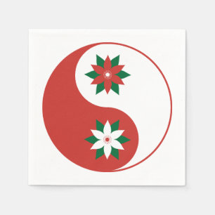 Serviette En Papier Noël Poinsettia Yin Yang