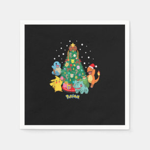 Serviette En Papier Noël Pokémon - Arbre de Noël Pokémon