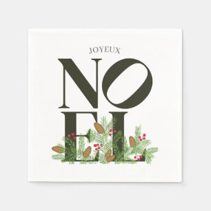 Serviette En Papier NOEL Pop Letter Art Inspiré Noël