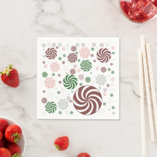 Serviette En Papier Noël Pretzel Motif - Festive Foodie Holiday