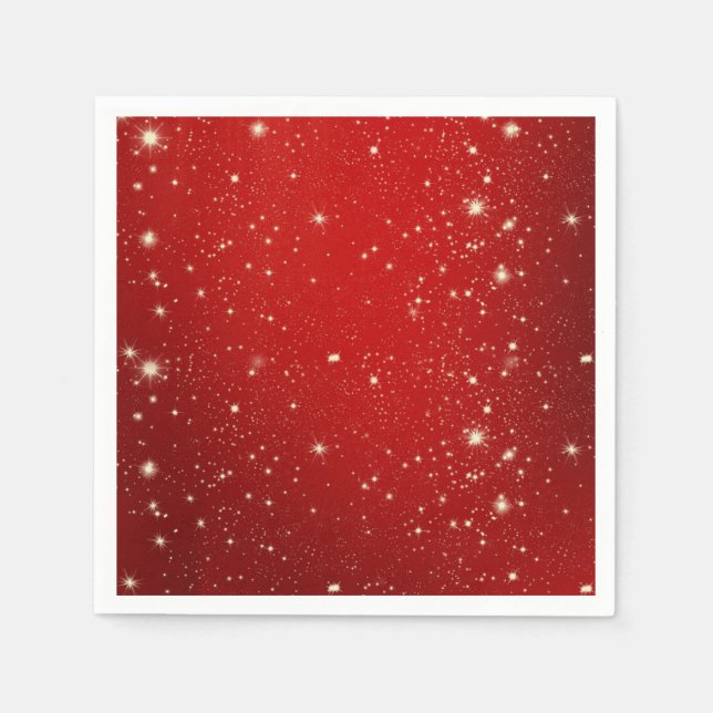 Serviette En Papier Noël Red Twinkle (Devant)