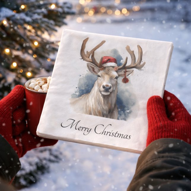 Serviette En Papier Noël Renne Rustique, sur mesure (Créateur téléchargé)