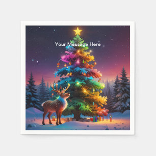 Serviette En Papier Noël Saison Hivernale Magique Période des Fêtes