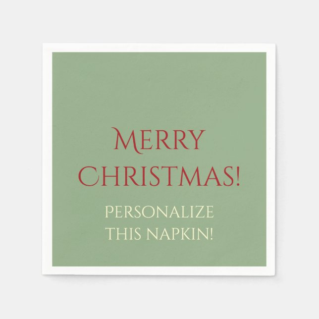 Serviette En Papier Noël Solid 05-Green-PAPER FÊTE NAPKINS (Devant)