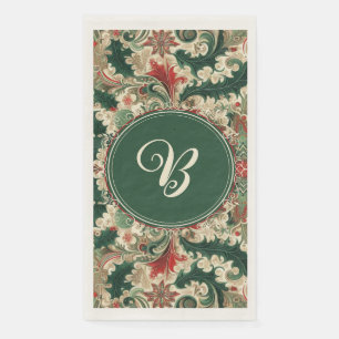 Serviette En Papier Noël victorien/classique/vintage personnalisé