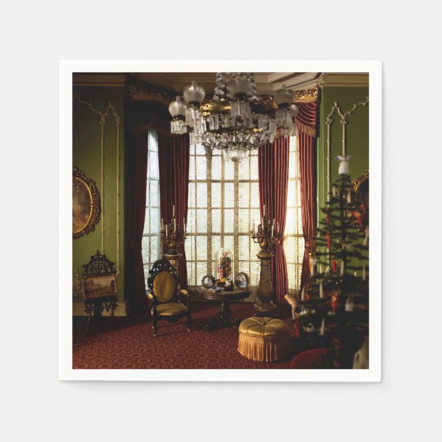 Serviette En Papier Noël victorien - Napkins (Devant)