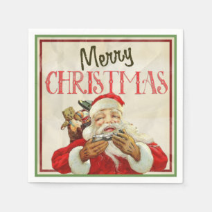 Serviette En Papier Noël vintage classique du père noël