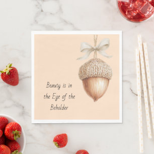 Serviette En Papier Nœud de crême de noisette de pêche cosy