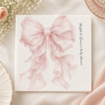 Noeud Ruban Rose Baby Shower 