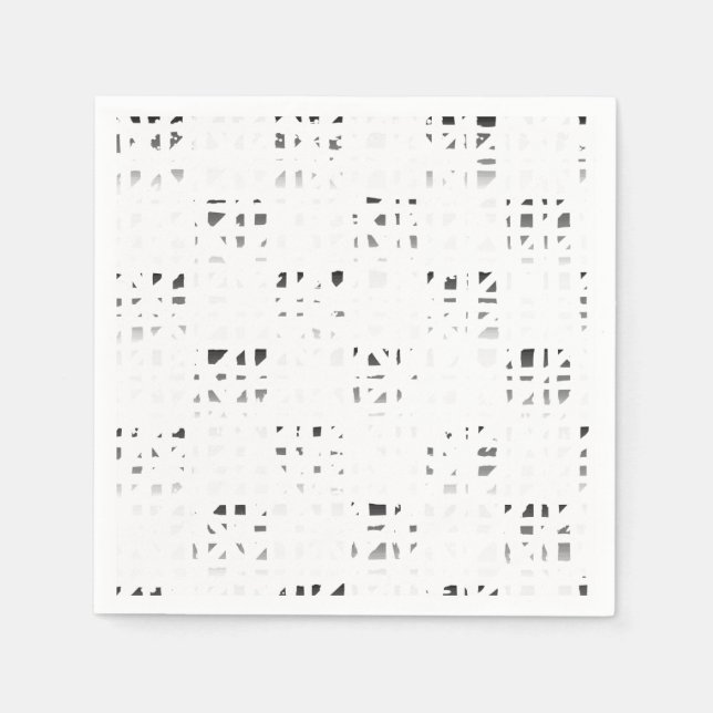 Serviette En Papier Noir, Blanc, Gris Imprimer 2 Naples (Devant)