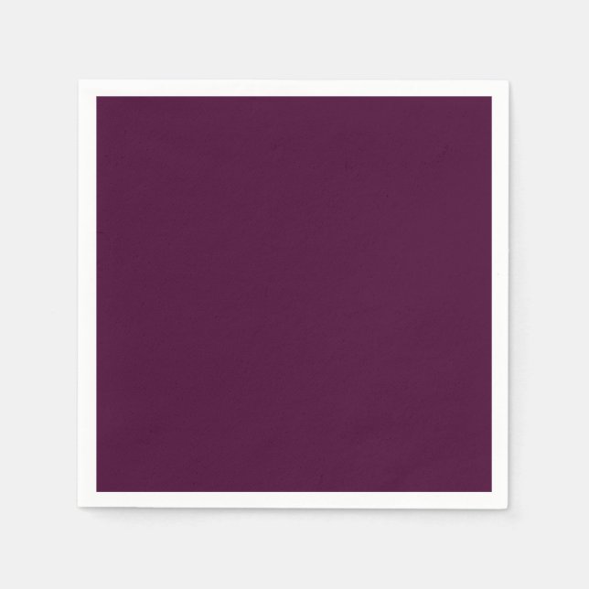 Serviette En Papier Noir Cerisier couleur solide (Devant)
