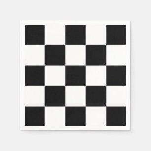 Serviette En Papier Noir et blanc