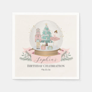 Serviette En Papier noisette rose noël fête d'anniversaire vaisselle