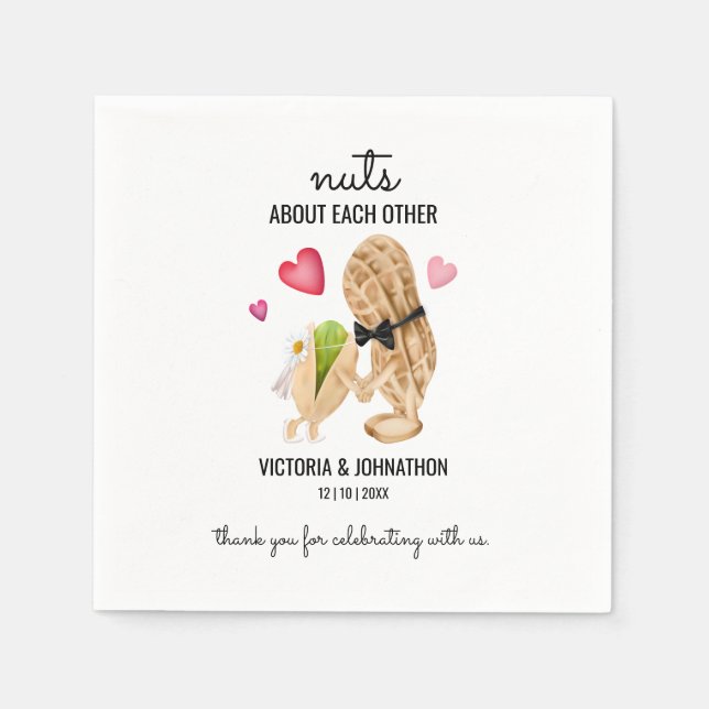 Serviette En Papier Noix Les uns sur les autres amusant (Devant)