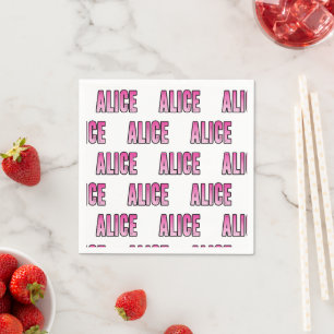Serviette En Papier Nom Alice