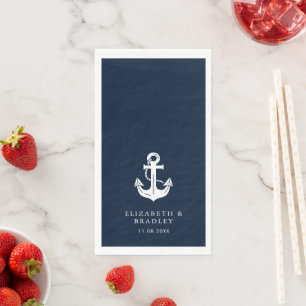 Serviette En Papier Nom de bateau nautique de mariage personnalisé Anc