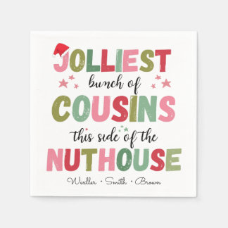 Serviette En Papier Nom de famille de Noël Cousin Réunion Correspondan