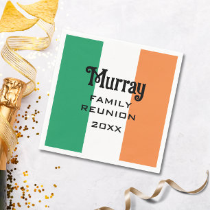 Serviette En Papier Nom de famille irlandais personnalisé