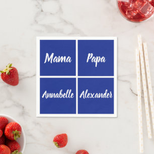 Serviette En Papier Nom de famille Modèles